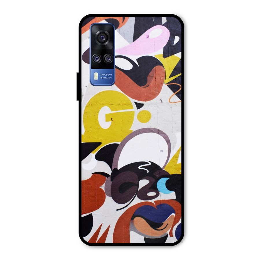 Graffiti Wall Metal Back Case for Vivo Y51A