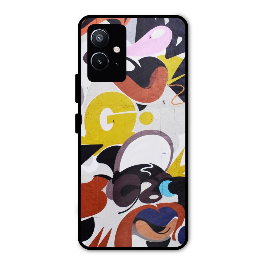 Graffiti Wall Metal Back Case for Vivo Y75 5G