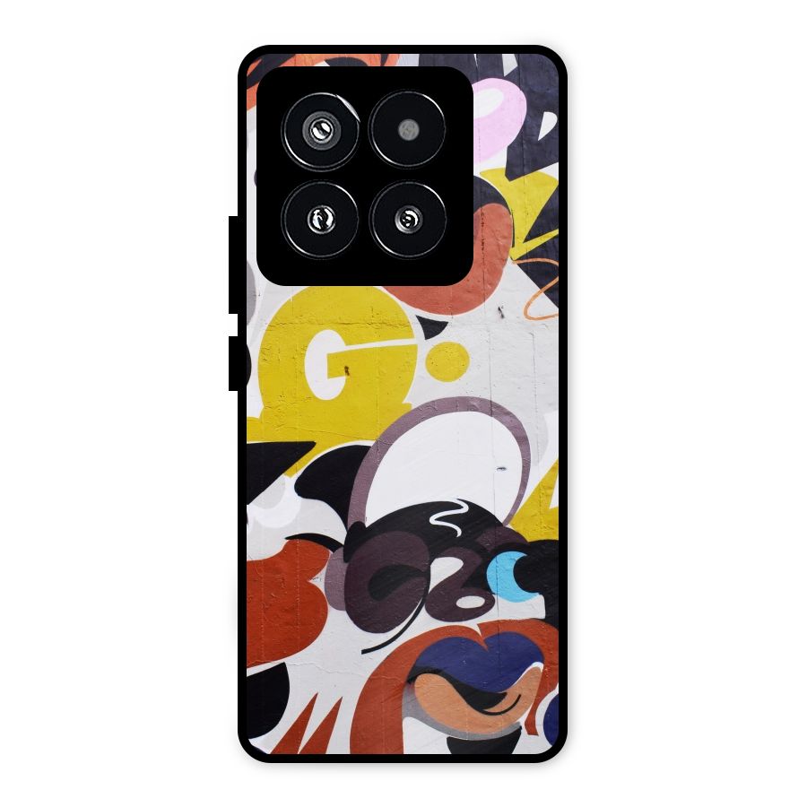 Graffiti Wall Metal Back Case for Xiaomi 14 Pro