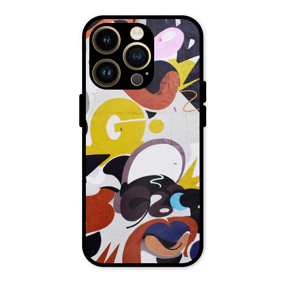 Graffiti Wall Metal Back Case for iPhone 14 Pro