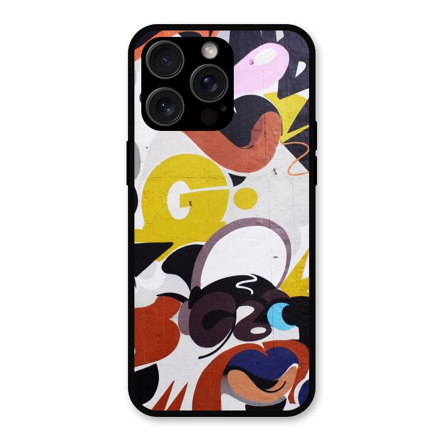 Graffiti Wall Metal Back Case for iPhone 15 Pro Max