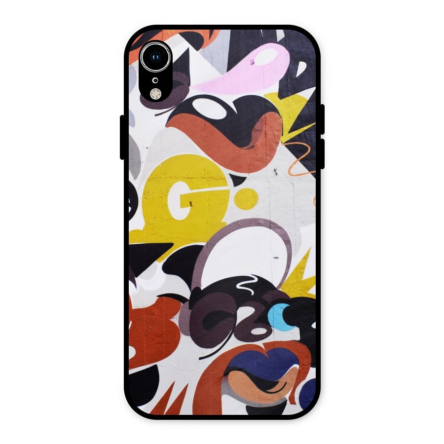 Graffiti Wall Metal Back Case for iPhone XR