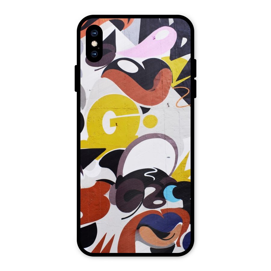 Graffiti Wall Metal Back Case for iPhone XS Max