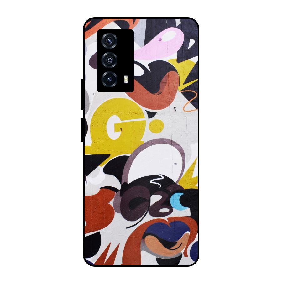 Graffiti Wall Metal Back Case for iQOO Z5
