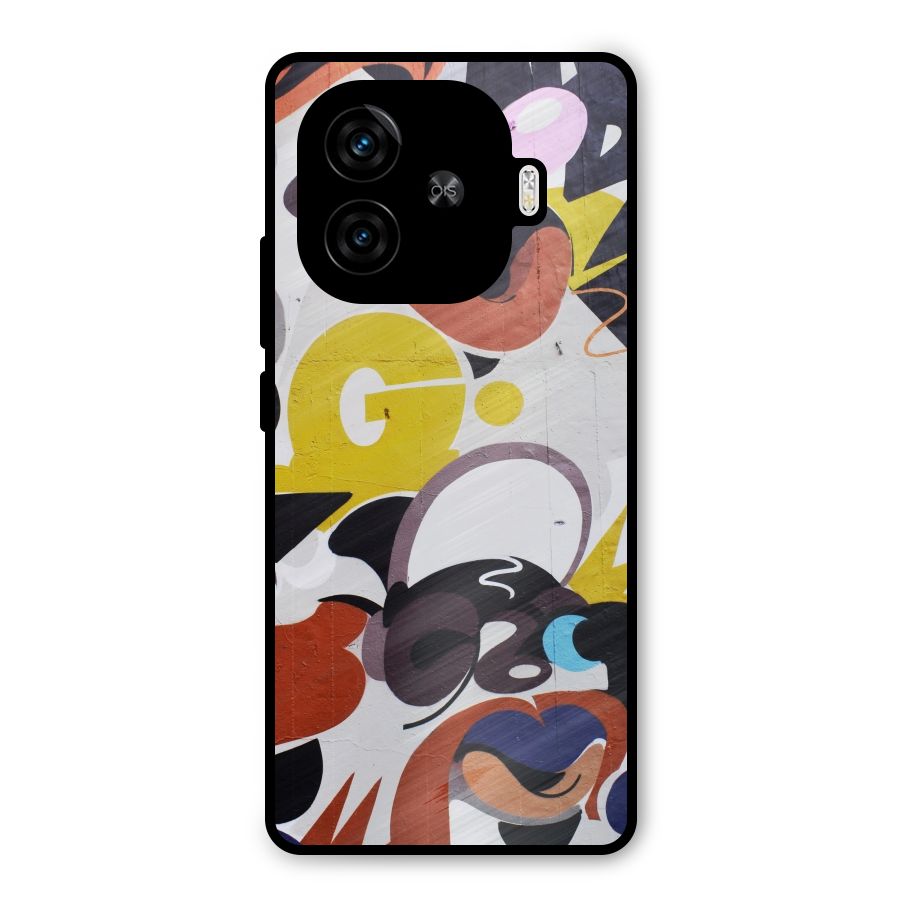 Graffiti Wall Metal Back Case for iQOO Z9 Turbo