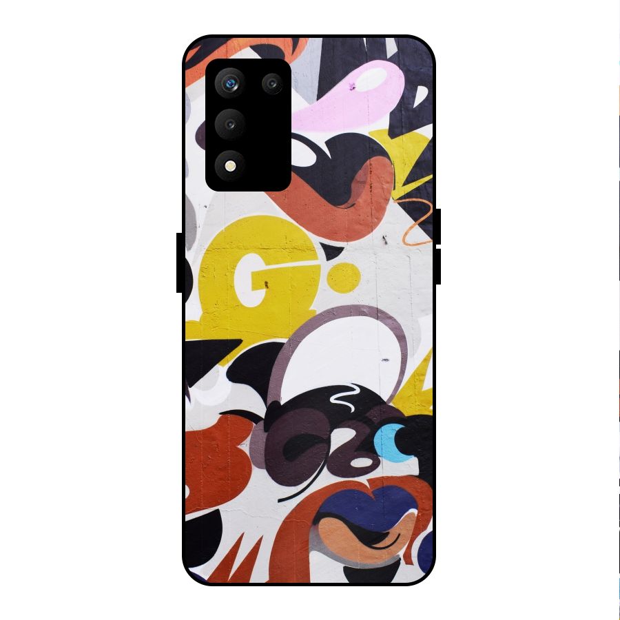 Graffiti Wall Metal Back Case for realme 9 5G SE