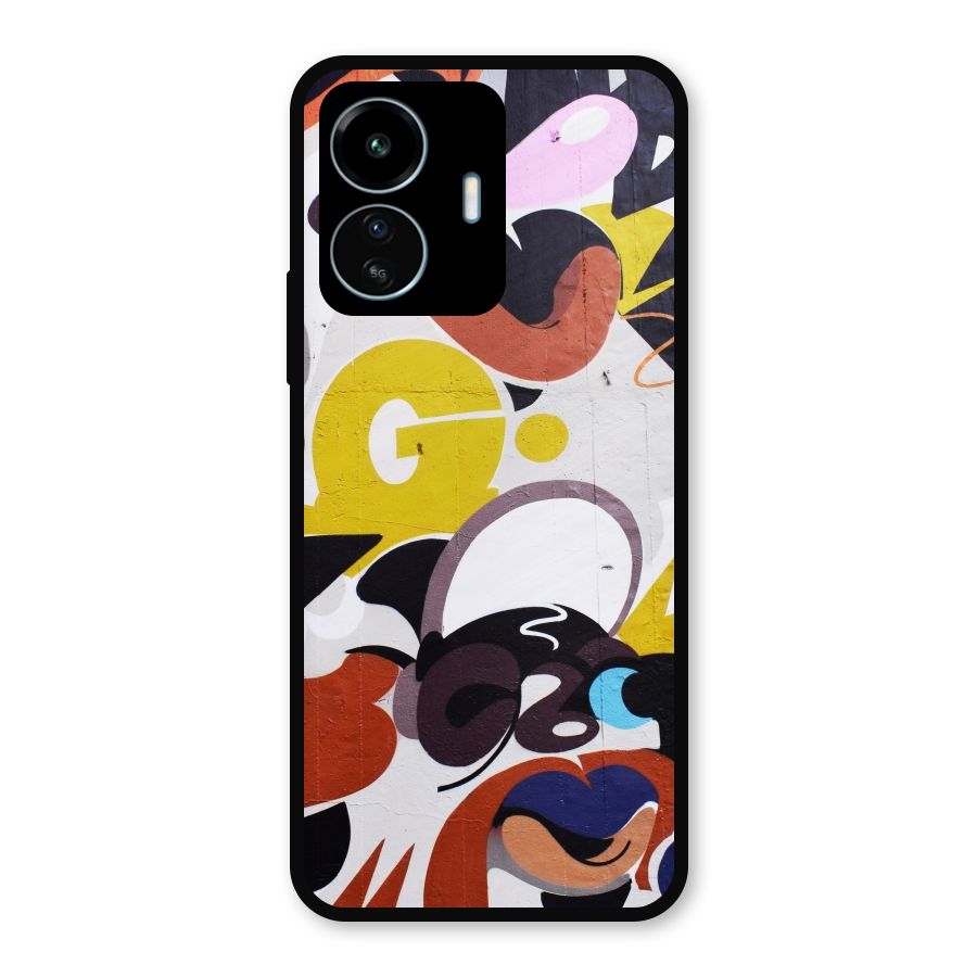 Graffiti Wall Metal Back Case for vivo iQOO Z6 Lite 5G