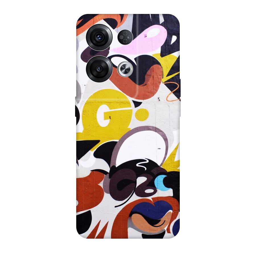 Graffiti Wall Original Polycarbonate Back Case for Oppo Reno8 Pro 5G