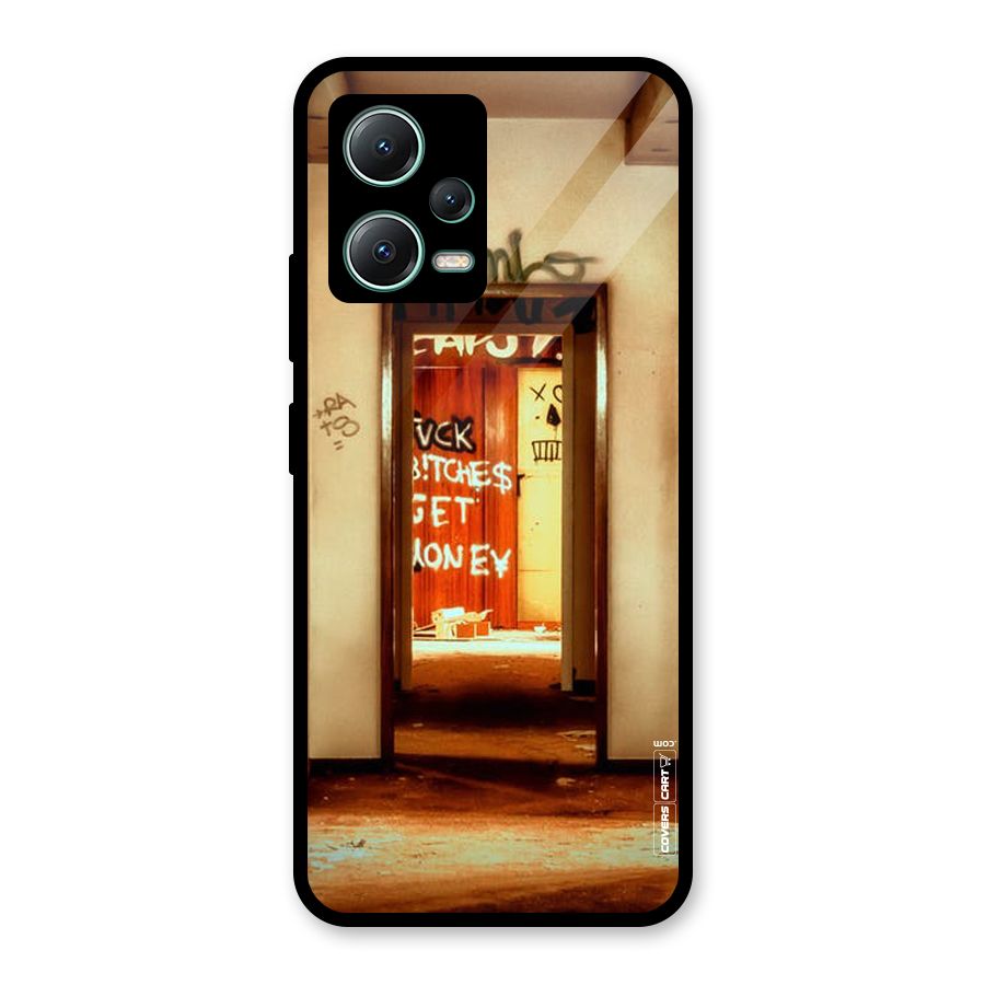 Grafitty Door Glass Back Case for Poco X5