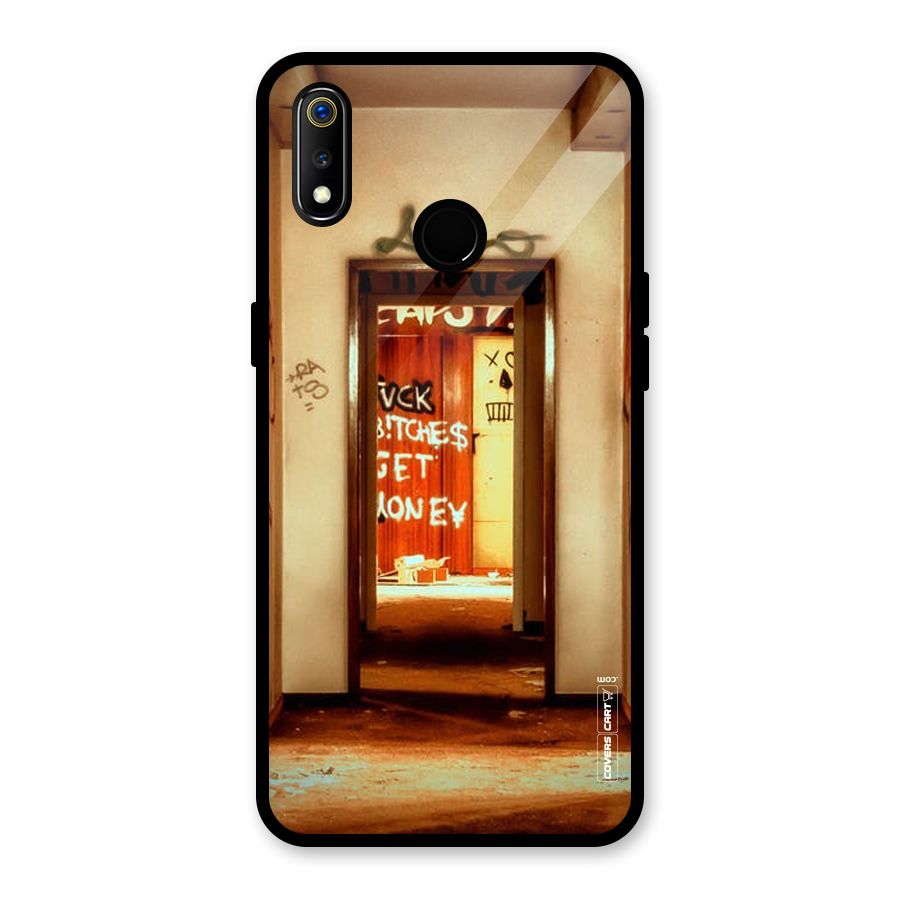 Grafitty Door Glass Back Case for Realme 3i