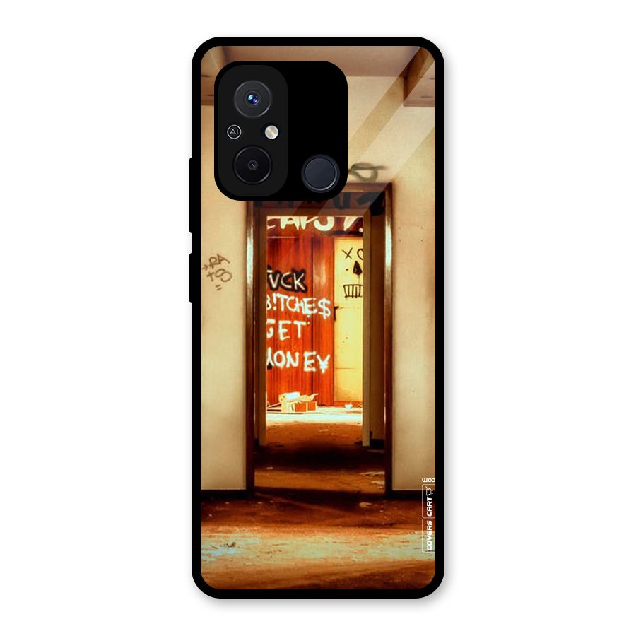 Grafitty Door Glass Back Case for Redmi 12C