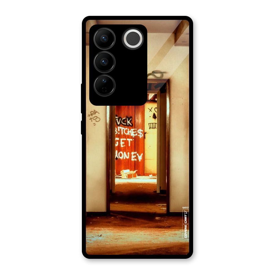 Grafitty Door Glass Back Case for Vivo V27