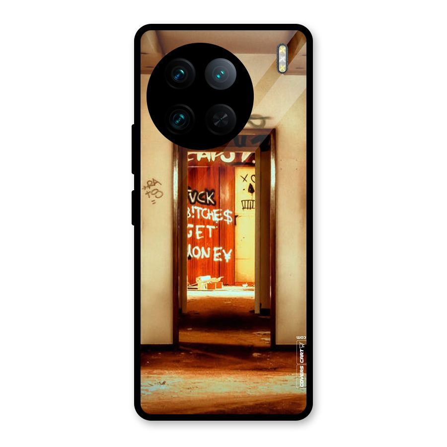 Grafitty Door Glass Back Case for Vivo X90 Pro