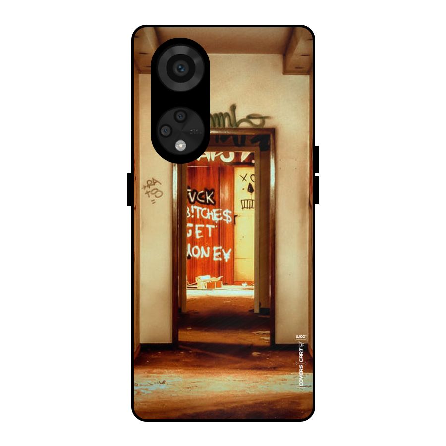 Grafitty Door Metal Back Case for Reno8 T 5G