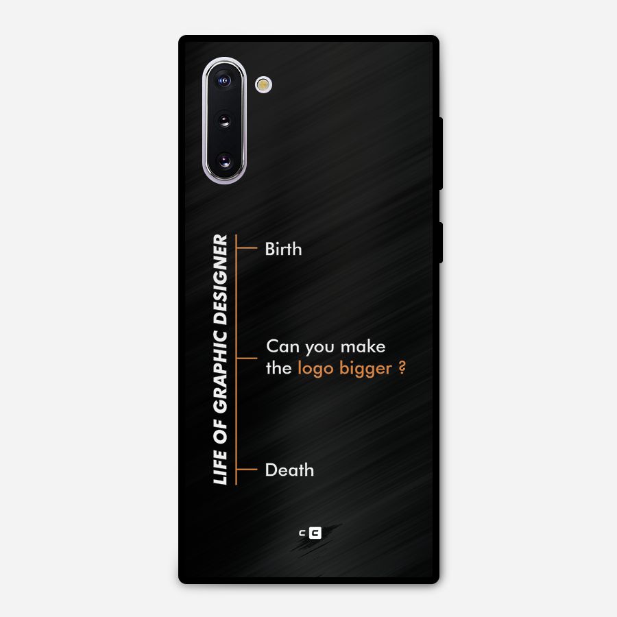 Graphic Designer Life Metal Back Case for Galaxy Note 10