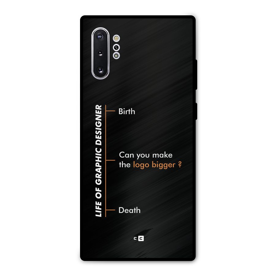 Graphic Designer Life Metal Back Case for Galaxy Note 10 Plus