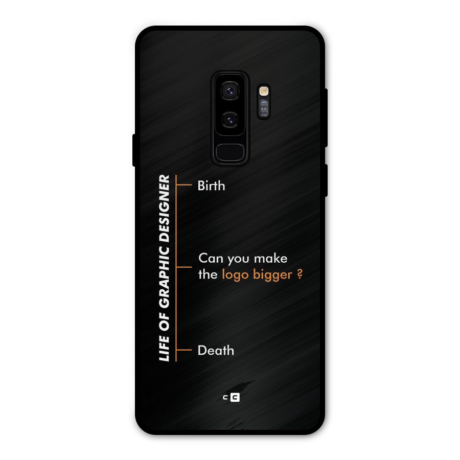 Graphic Designer Life Metal Back Case for Galaxy S9 Plus