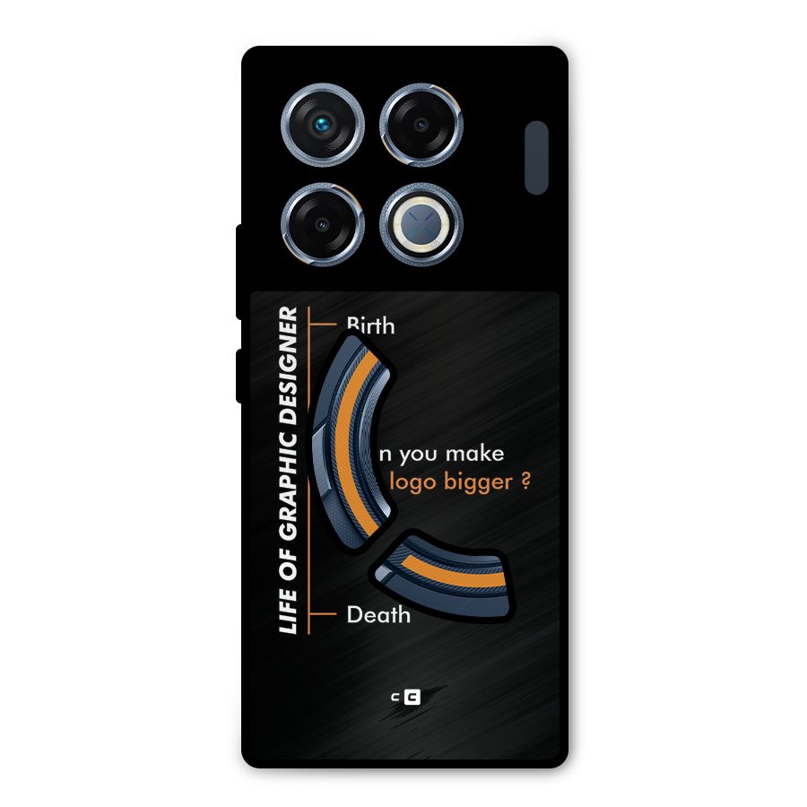 Graphic Designer Life Metal Back Case for Infinix GT 20 Pro