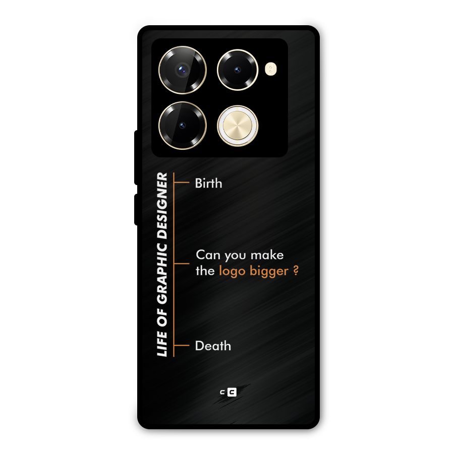 Graphic Designer Life Metal Back Case for Infinix Note 40 Pro