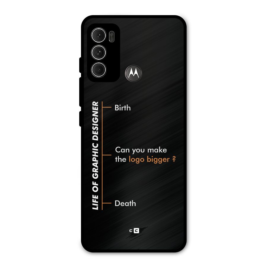 Graphic Designer Life Metal Back Case for Moto G60
