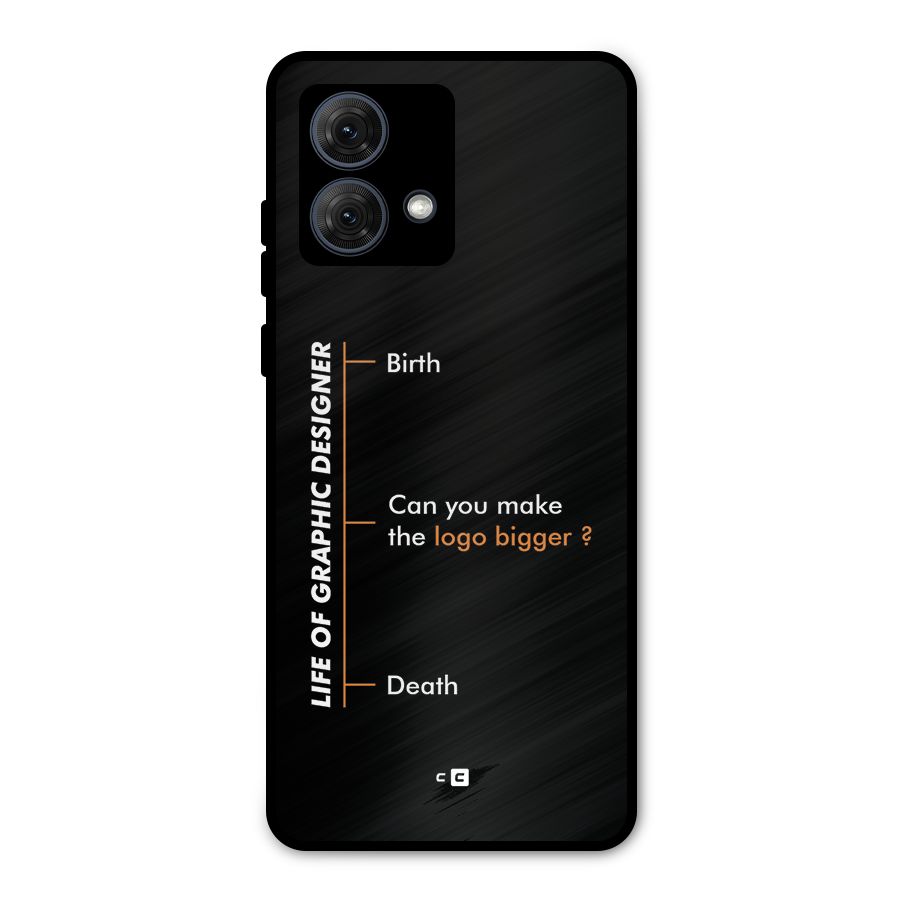 Graphic Designer Life Metal Back Case for Moto G84