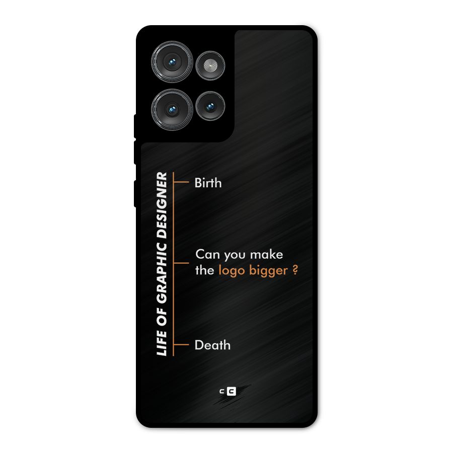 Graphic Designer Life Metal Back Case for Motorola Edge 50