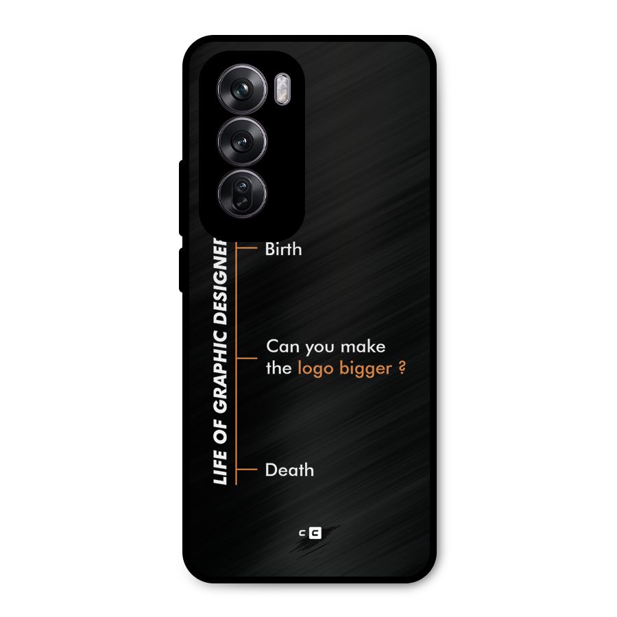 Graphic Designer Life Metal Back Case for Oppo Reno12 Pro