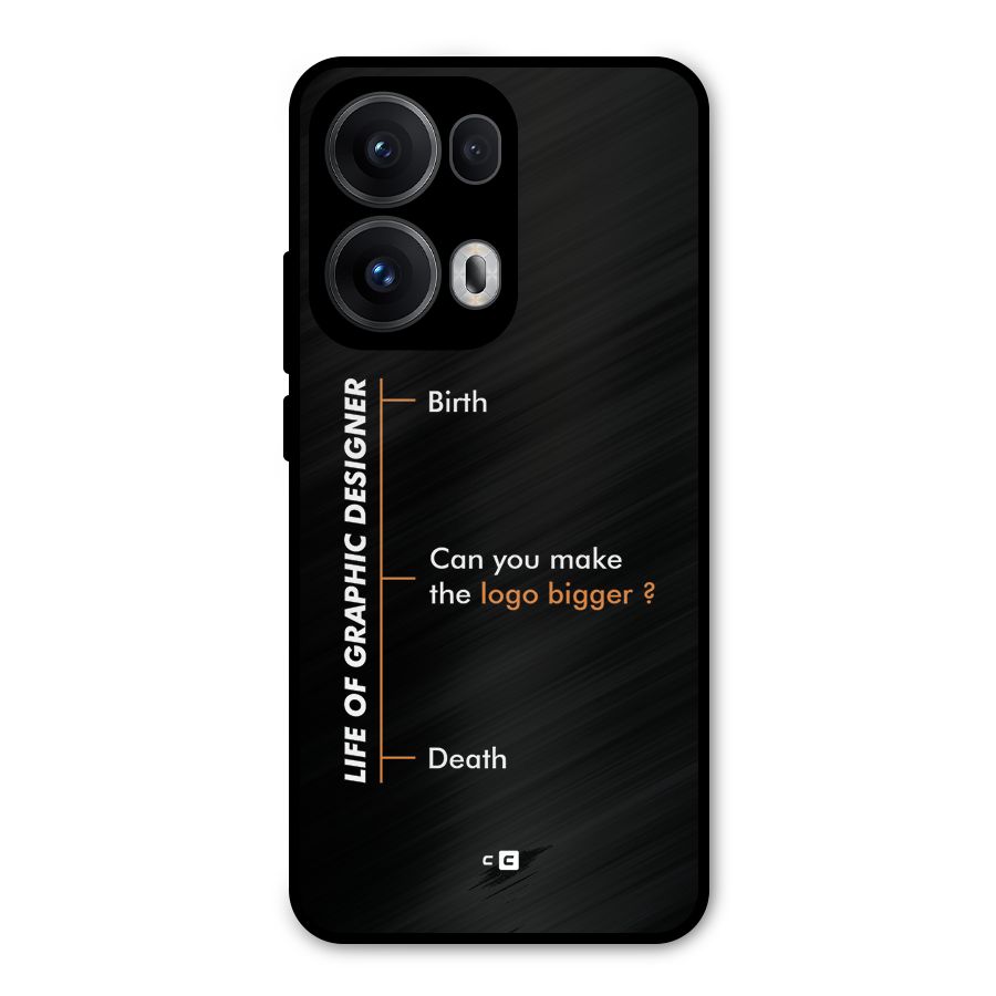 Graphic Designer Life Metal Back Case for Oppo Reno13 Pro