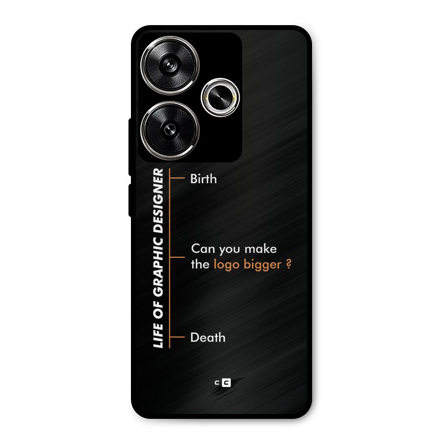 Graphic Designer Life Metal Back Case for Poco F6