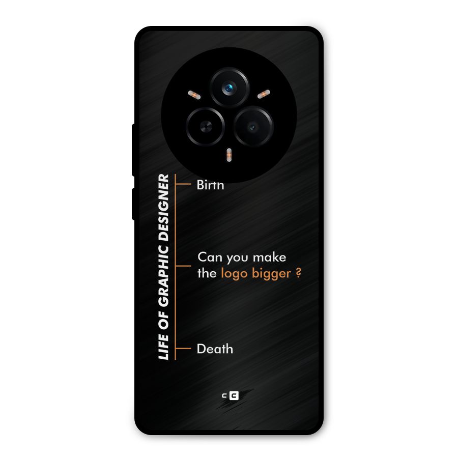 Graphic Designer Life Metal Back Case for Realme 14 Pro