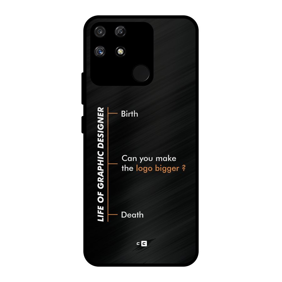 Graphic Designer Life Metal Back Case for Realme Narzo 50A