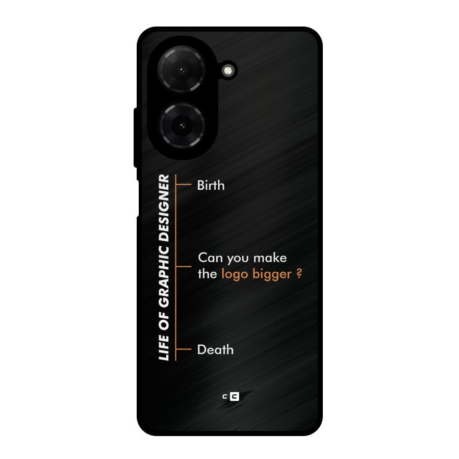 Graphic Designer Life Metal Back Case for Redmi A5 4G