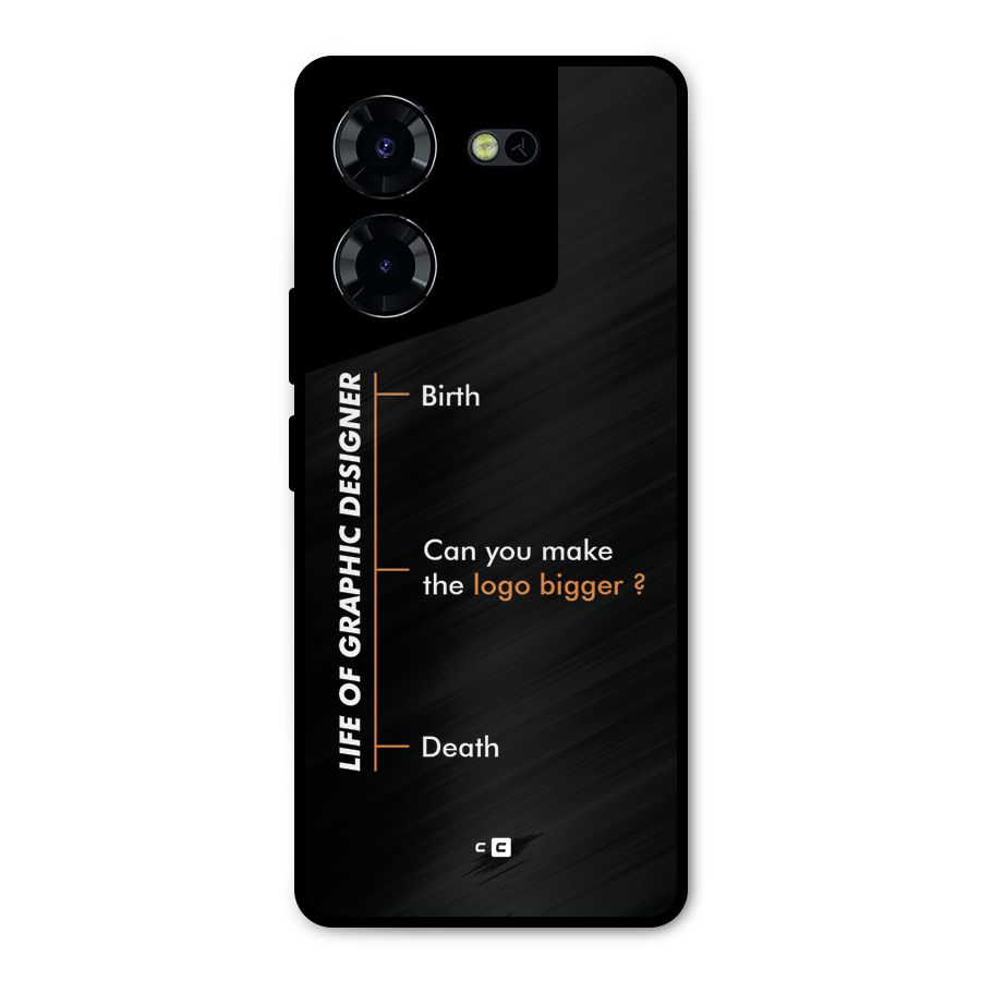 Graphic Designer Life Metal Back Case for Tecno Pova 5 Pro 5G