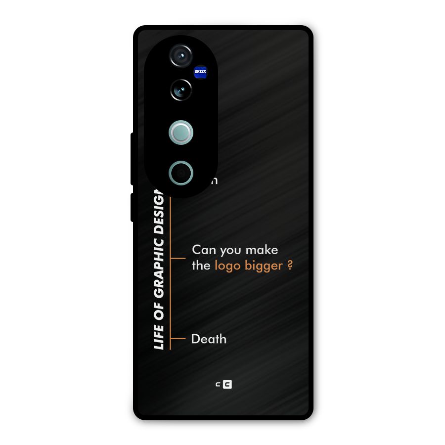 Graphic Designer Life Metal Back Case for Vivo V40 Pro