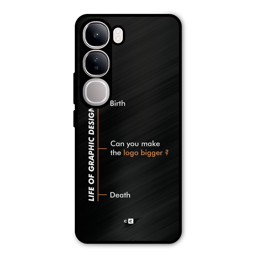Graphic Designer Life Metal Back Case for Vivo Y300