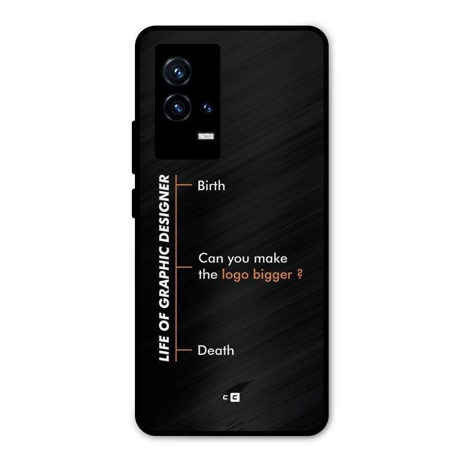 Graphic Designer Life Metal Back Case for iQOO 9 5G
