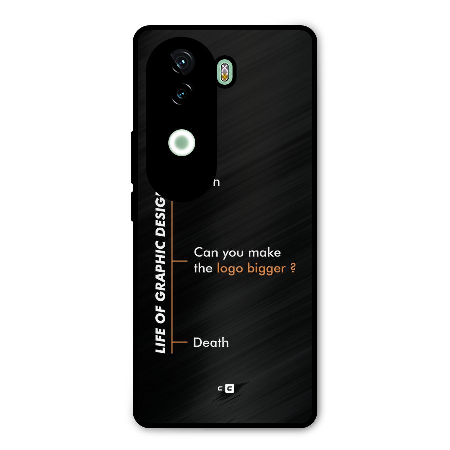 Graphic Designer Life Metal Back Case for iQOO Z9s