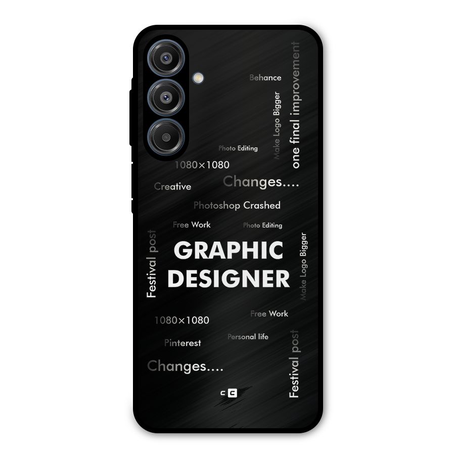 Graphic Designer Struggles Metal Back Case for Galaxy A16 5G
