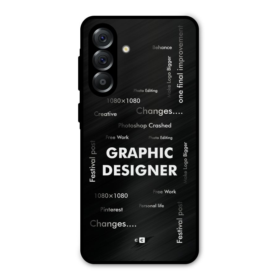 Graphic Designer Struggles Metal Back Case for Galaxy A56