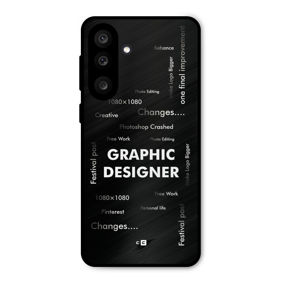 Graphic Designer Struggles Metal Back Case for Galaxy M56