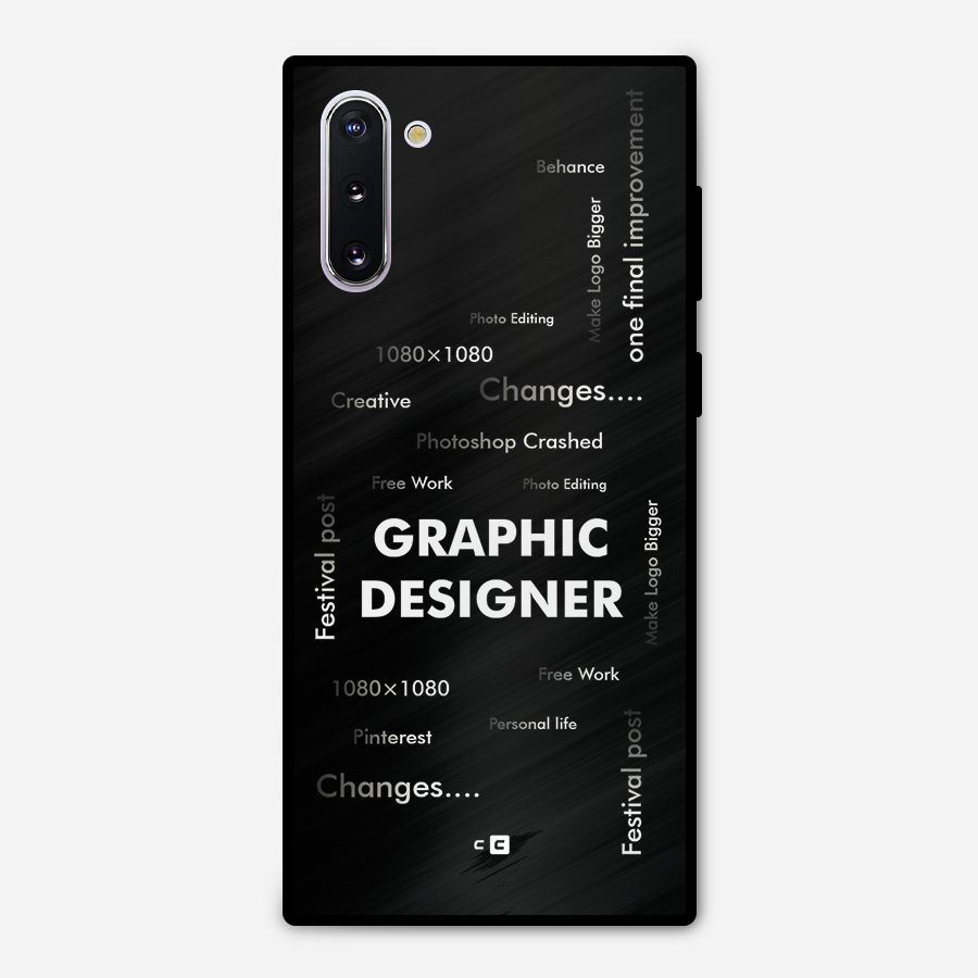 Graphic Designer Struggles Metal Back Case for Galaxy Note 10