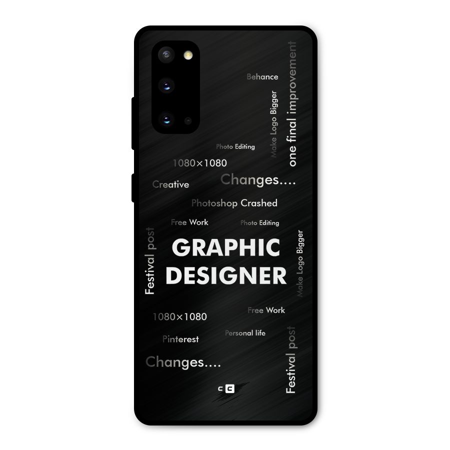Graphic Designer Struggles Metal Back Case for Galaxy S20