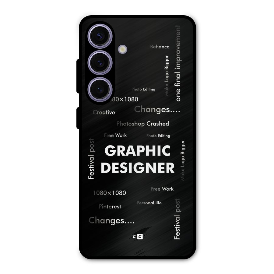 Graphic Designer Struggles Metal Back Case for Galaxy S24