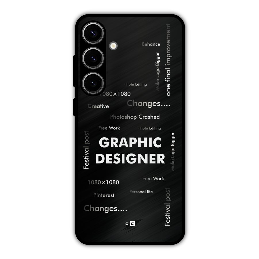 Graphic Designer Struggles Metal Back Case for Galaxy S24 Plus