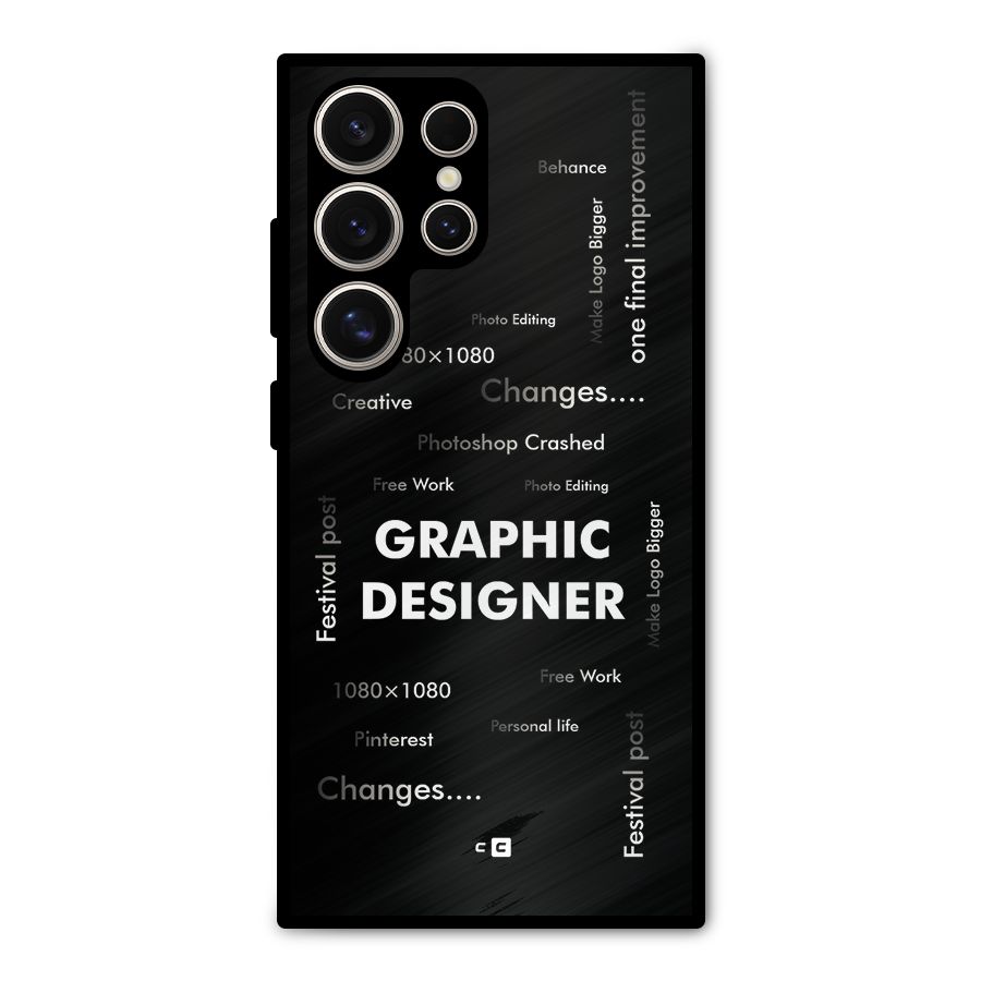 Graphic Designer Struggles Metal Back Case for Galaxy S24 Ultra