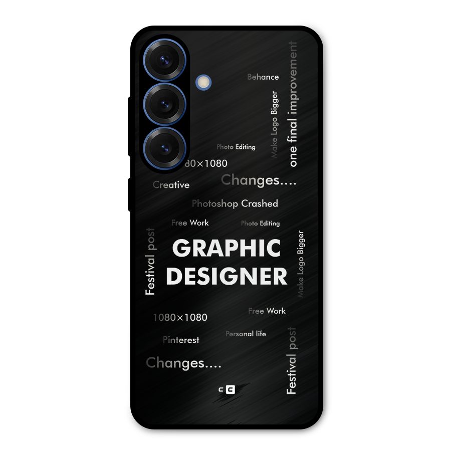 Graphic Designer Struggles Metal Back Case for Galaxy S25