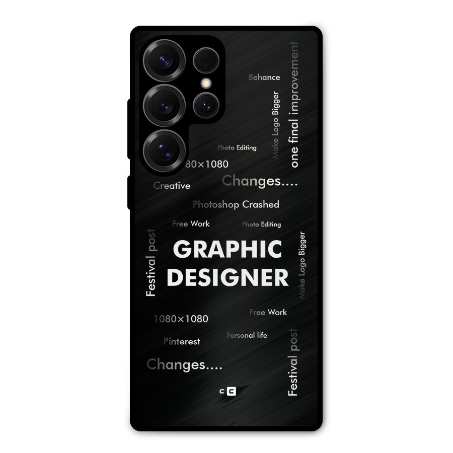 Graphic Designer Struggles Metal Back Case for Galaxy S25 Ultra