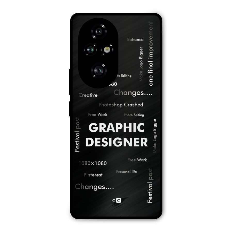 Graphic Designer Struggles Metal Back Case for Honor 200 Pro