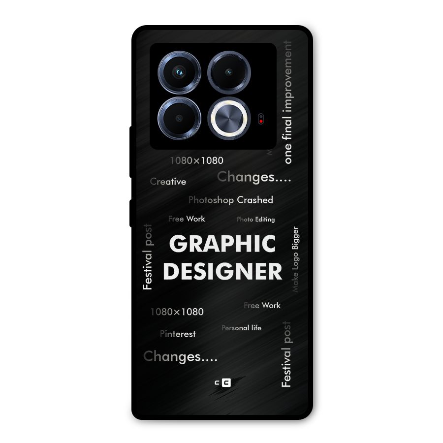 Graphic Designer Struggles Metal Back Case for Infinix Note 40 5G