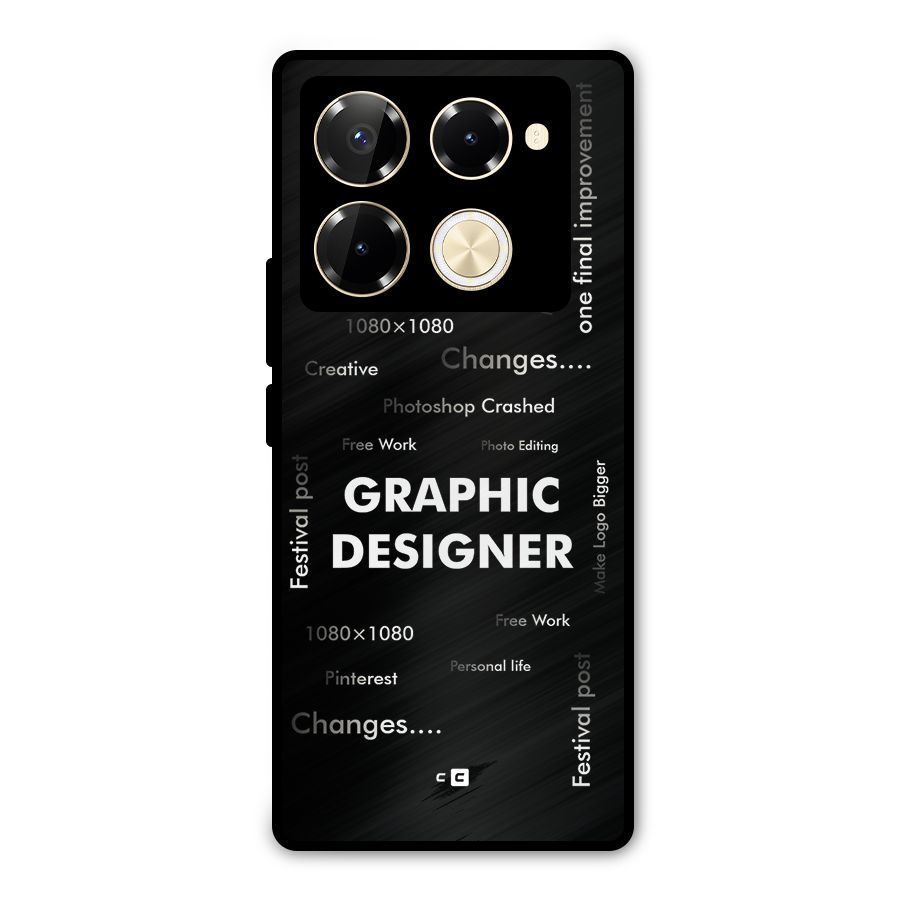 Graphic Designer Struggles Metal Back Case for Infinix Note 40 Pro